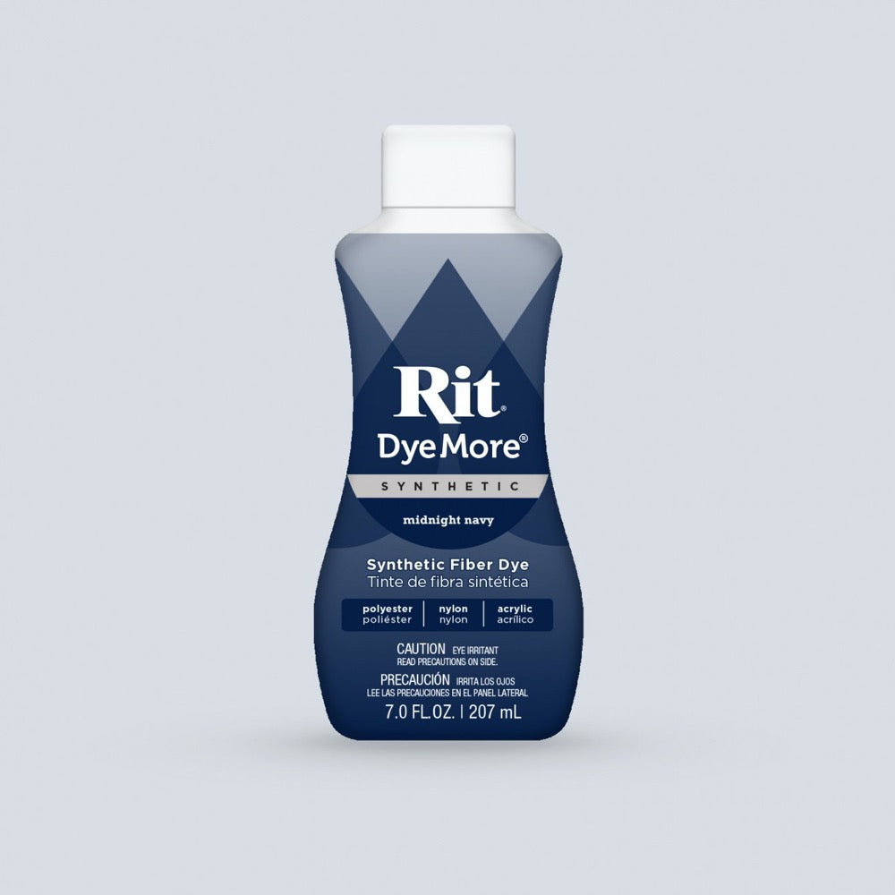 Rit DyeMore Synthetic Fiber Dye, Midnight Navy - 7.0 fl oz